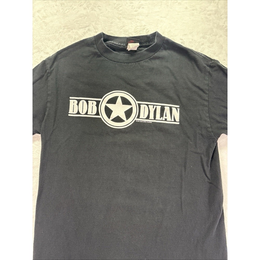 Bob Dylan Double-Sided Vintage Graphic Black T-Shirt Men's SM No 1 Cowboy Star - Picture 1 of 9